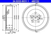 Bremstrommel ATE 24.0222-8031.1