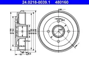 Bremstrommel ATE 24.0218-0039.1