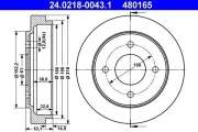 Bremstrommel Hinterachse ATE 24.0218-0043.1