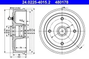 Bremstrommel ATE 24.0225-4015.2