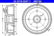 Bremstrommel Hinterachse ATE 24.0218-0047.1