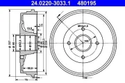 Bremstrommel Hinterachse ATE 24.0220-3033.1