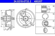 Bremstrommel ATE 24.0218-0732.2