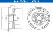 Bremstrommel Hinterachse ATE 24.0222-9702.2