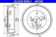 Bremstrommel ATE 24.0222-8008.1