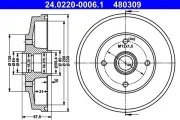 Bremstrommel ATE 24.0220-0006.1