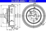 Bremstrommel Hinterachse ATE 24.0220-0009.1