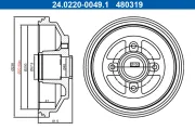 Bremstrommel Hinterachse ATE 24.0220-0049.1