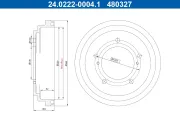 Bremstrommel Hinterachse ATE 24.0222-0004.1