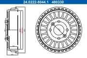 Bremstrommel ATE 24.0222-8044.1