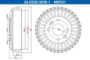 Bremstrommel Hinterachse ATE 24.0220-3039.1