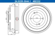 Bremstrommel Hinterachse ATE 24.0220-3044.1