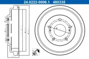 Bremstrommel Hinterachse ATE 24.0222-0006.1
