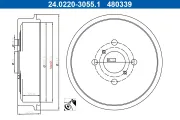 Bremstrommel Hinterachse ATE 24.0220-3055.1