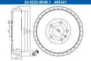 Bremstrommel Hinterachse ATE 24.0222-8048.1