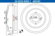 Bremstrommel Hinterachse ATE 24.0222-0005.1
