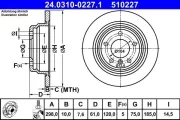 Bremsscheibe ATE 24.0310-0227.1