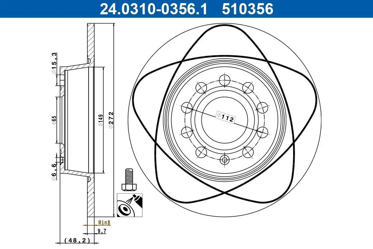 Bremsscheibe ATE 24.0310-0356.1