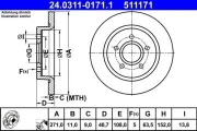 Bremsscheibe ATE 24.0311-0171.1