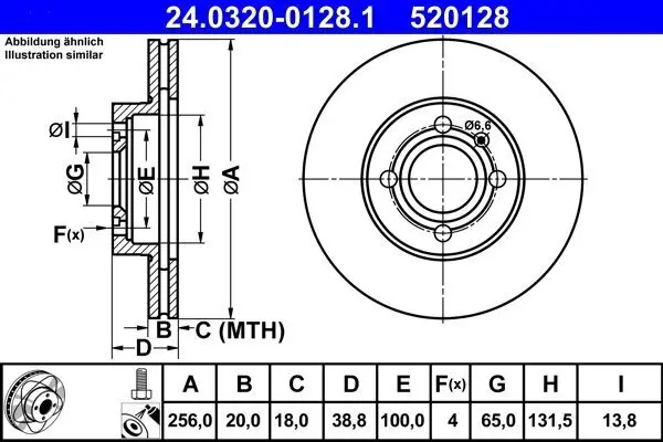 Bremsscheibe ATE 24.0320-0128.1