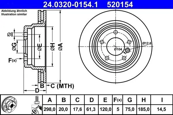 Bremsscheibe ATE 24.0320-0154.1