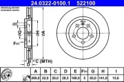 Bremsscheibe ATE 24.0322-0100.1