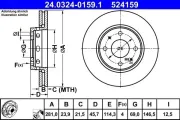 Bremsscheibe ATE 24.0324-0159.1