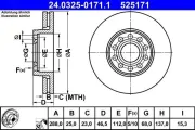 Bremsscheibe ATE 24.0325-0171.1