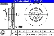 Bremsscheibe ATE 24.0326-0165.1