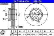 Bremsscheibe Vorderachse ATE 24.0330-0109.1