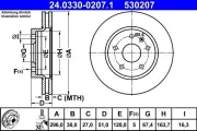 Bremsscheibe Vorderachse ATE 24.0330-0207.1