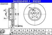 Bremsscheibe ATE 24.0332-0101.1