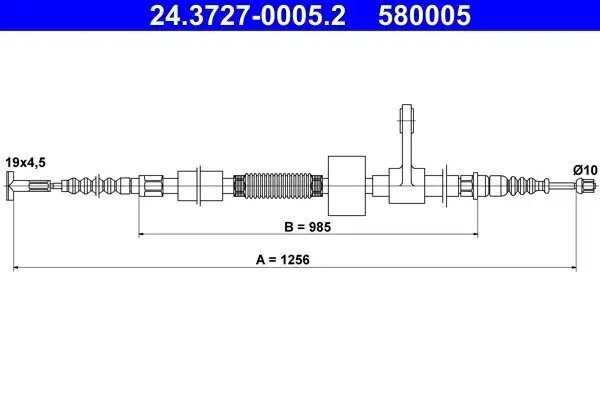 Seilzug, Feststellbremse hinten links ATE 24.3727-0005.2