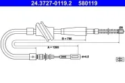 Seilzug, Feststellbremse hinten ATE 24.3727-0119.2