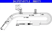 Seilzug, Feststellbremse hinten links ATE 24.3727-0171.2