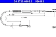 Seilzug, Feststellbremse hinten links ATE 24.3727-0182.2