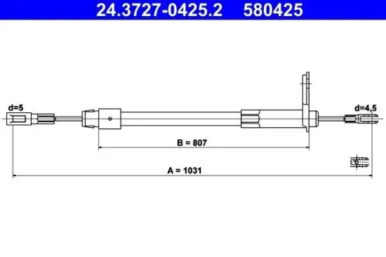 Seilzug, Feststellbremse ATE 24.3727-0425.2 Bild Seilzug, Feststellbremse ATE 24.3727-0425.2