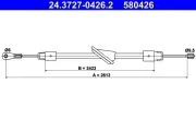 Seilzug, Feststellbremse vorne ATE 24.3727-0426.2