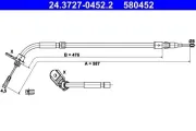 Seilzug, Feststellbremse hinten links ATE 24.3727-0452.2