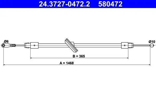 Seilzug, Feststellbremse ATE 24.3727-0472.2