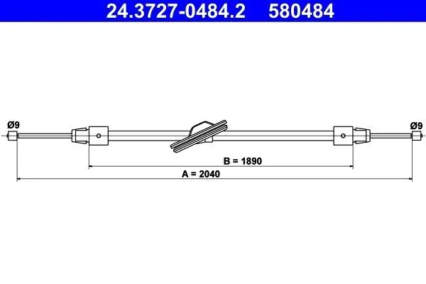 Seilzug, Feststellbremse ATE 24.3727-0484.2