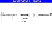 Seilzug, Feststellbremse hinten links ATE 24.3727-0536.2