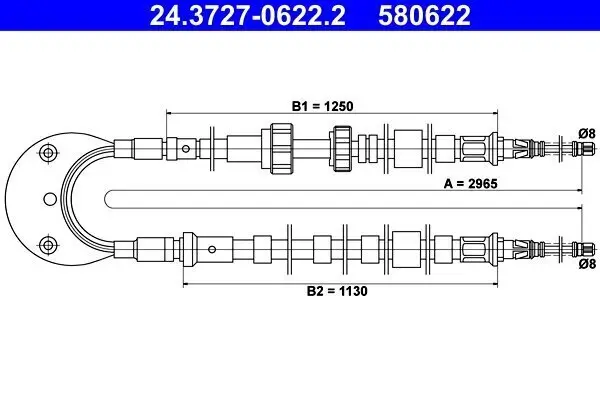 Seilzug, Feststellbremse ATE 24.3727-0622.2