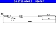 Seilzug, Feststellbremse vorne ATE 24.3727-0767.2