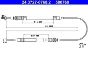 Seilzug, Feststellbremse hinten links ATE 24.3727-0768.2