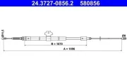 Seilzug, Feststellbremse hinten links ATE 24.3727-0856.2