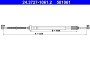 Seilzug, Feststellbremse hinten links ATE 24.3727-1061.2