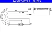 Seilzug, Feststellbremse hinten ATE 24.3727-1073.2