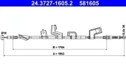 Seilzug, Feststellbremse hinten rechts ATE 24.3727-1605.2