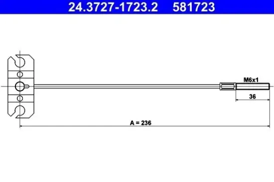 Seilzug, Feststellbremse ATE 24.3727-1723.2 Bild Seilzug, Feststellbremse ATE 24.3727-1723.2